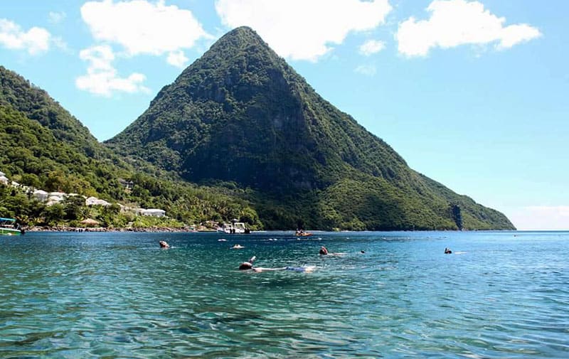 Snorkeling at Jalousie Beach, Spencer Ambrose Tours, St. Lucia
