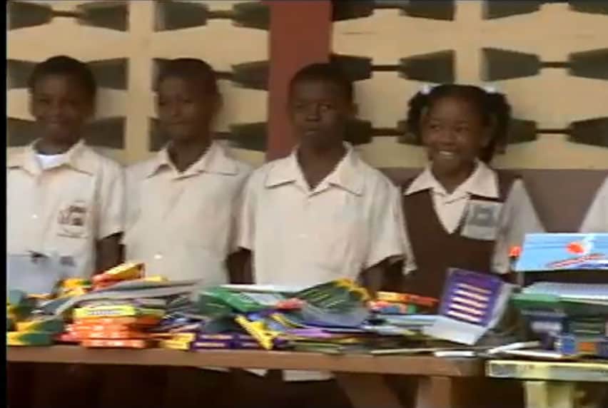 Donation of School Supplies at Grace Combined School