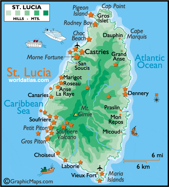 St. Lucia Interactive Map