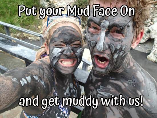 Get muddy with us at the Sulphur Springs mud baths on a Spencer's Land, Sea & Beach Adventure